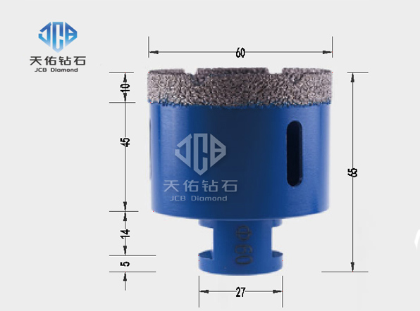 钎焊角磨机钻头Φ60*M14